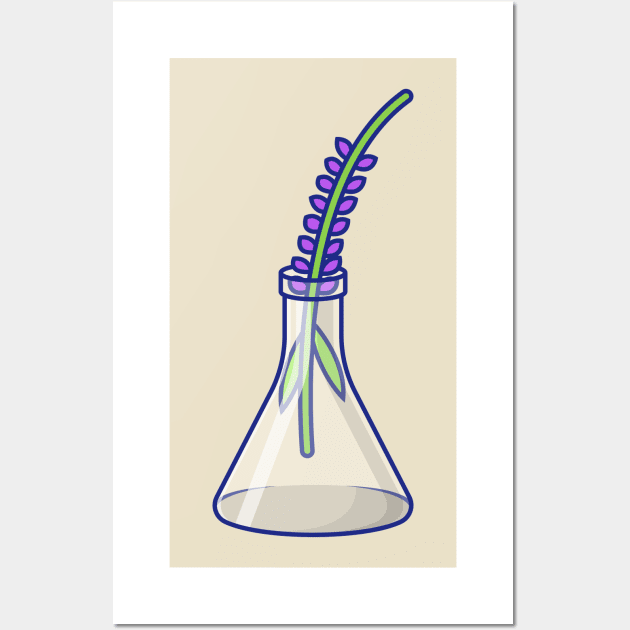 Herb in Laboratory Glassware Wall Art by KH Studio